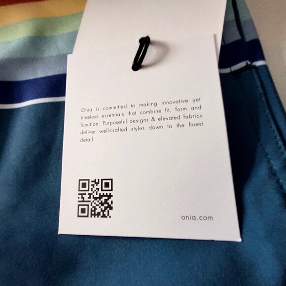 Onia Mens Rainbow Stripe Swim Shorts Size S Quick-Dry Dual-Layer Design With Tag - Picture 10 of 12